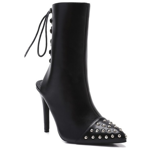 stylish black booties